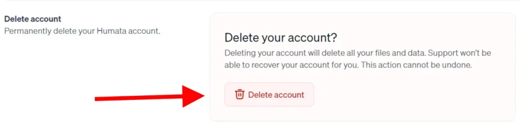 Click On Delete Acccount Screen