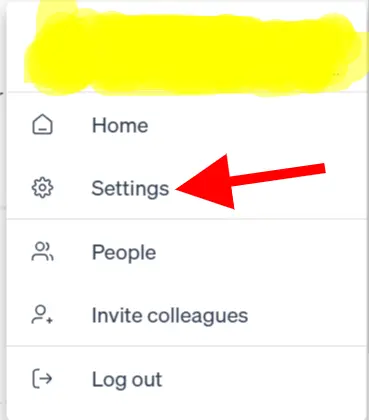 Click On Settings Screen